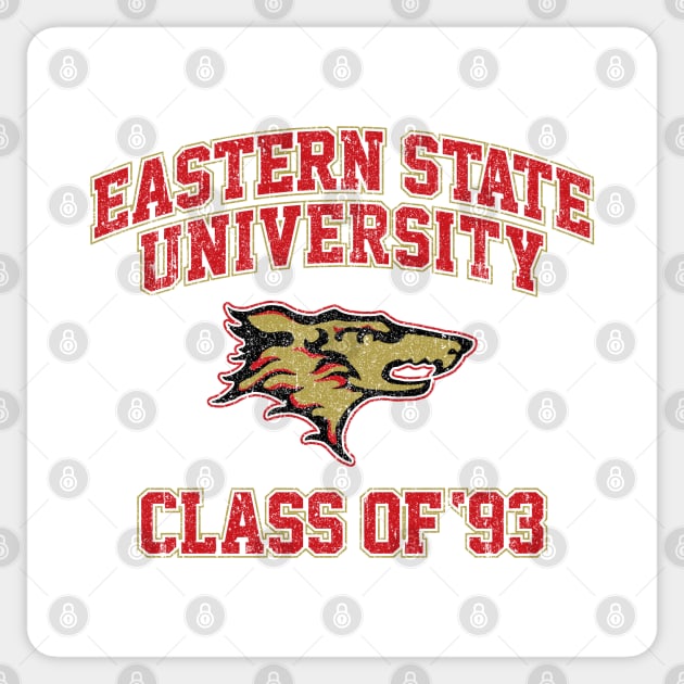 Eastern State University Class of 93 (Variant) Sticker by huckblade